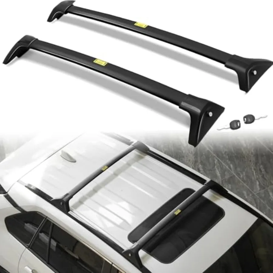 

Lockable Roof Rack Cross Bars 220lbs for 2019-2025 Toyota RAV4 Not Fit for Adventure/TRD Off-Road Anti-Theft Lockable Aluminum