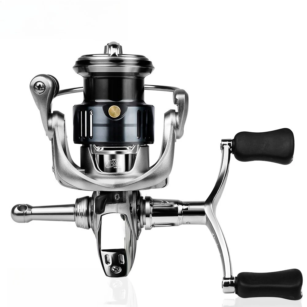 Double rocker arm metal spinning wheel deep line cup Luya fishing line wheel far throw raft fishing sea fishing wheel fishing、