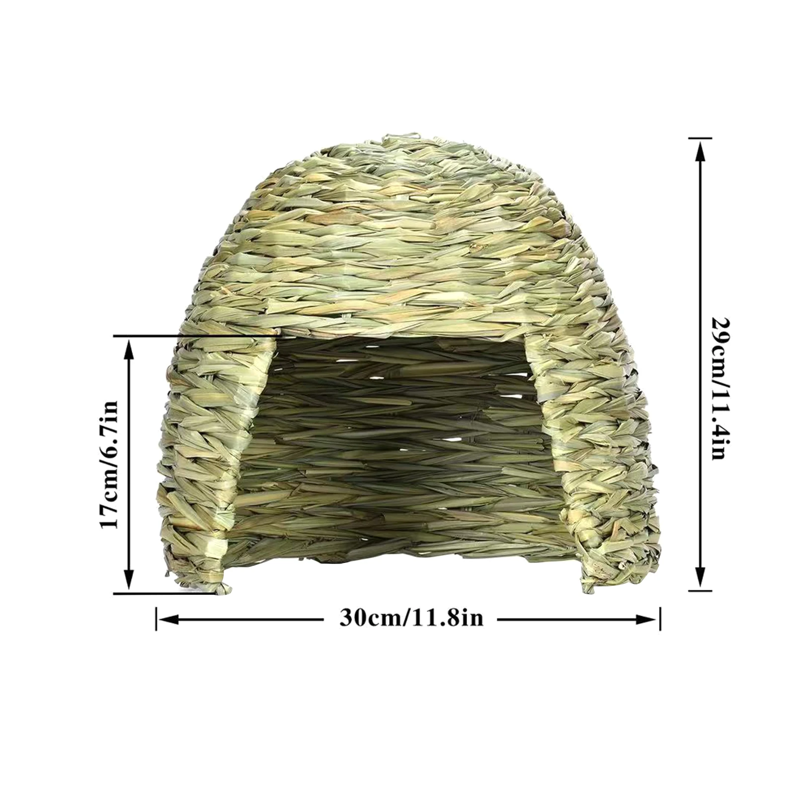 Grass House for Rabbit Comfortable Playhouse Rabbit Grass Bed Bunny Grass Tunnel for Chinchilla Ferret Hamster Play and Sleep