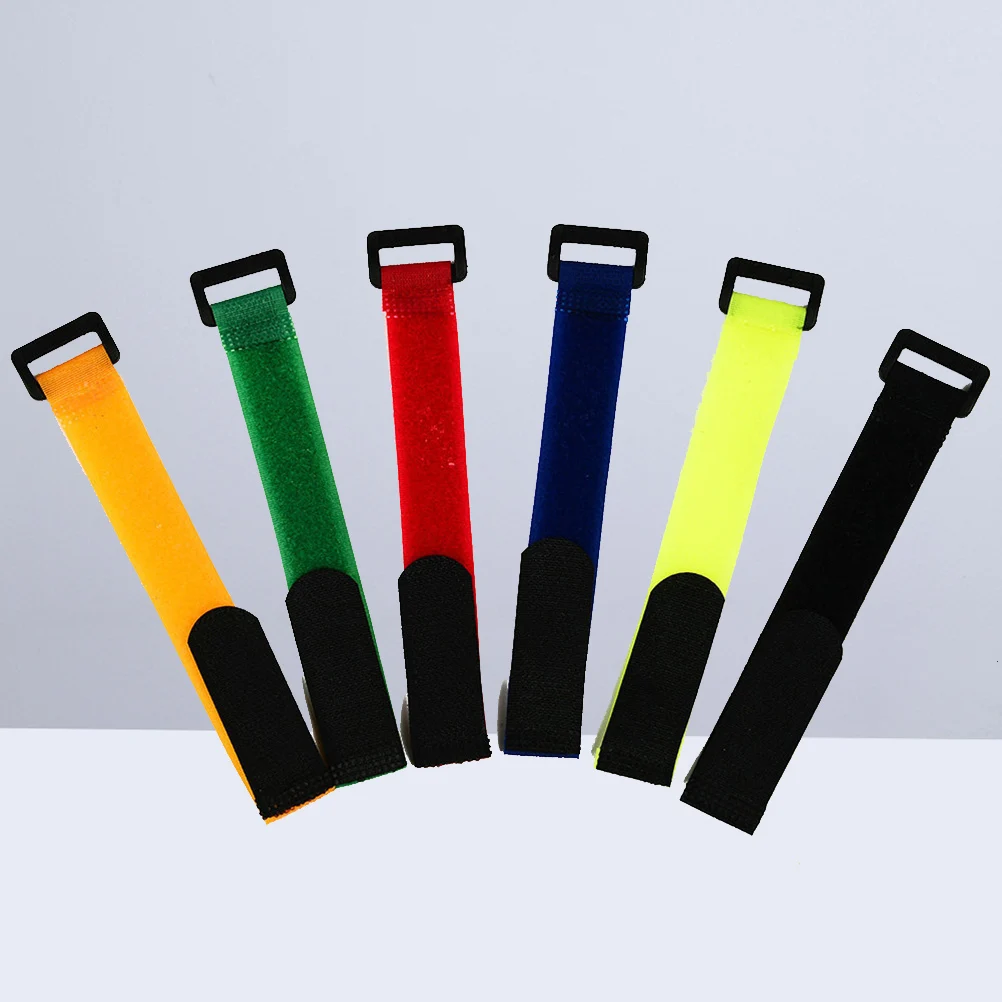 

6 Colorful Cable Ties Hook Loop Straps Reusable Nylon Plastic Buckle ganize Cables Audio Telephone Electrical Computer