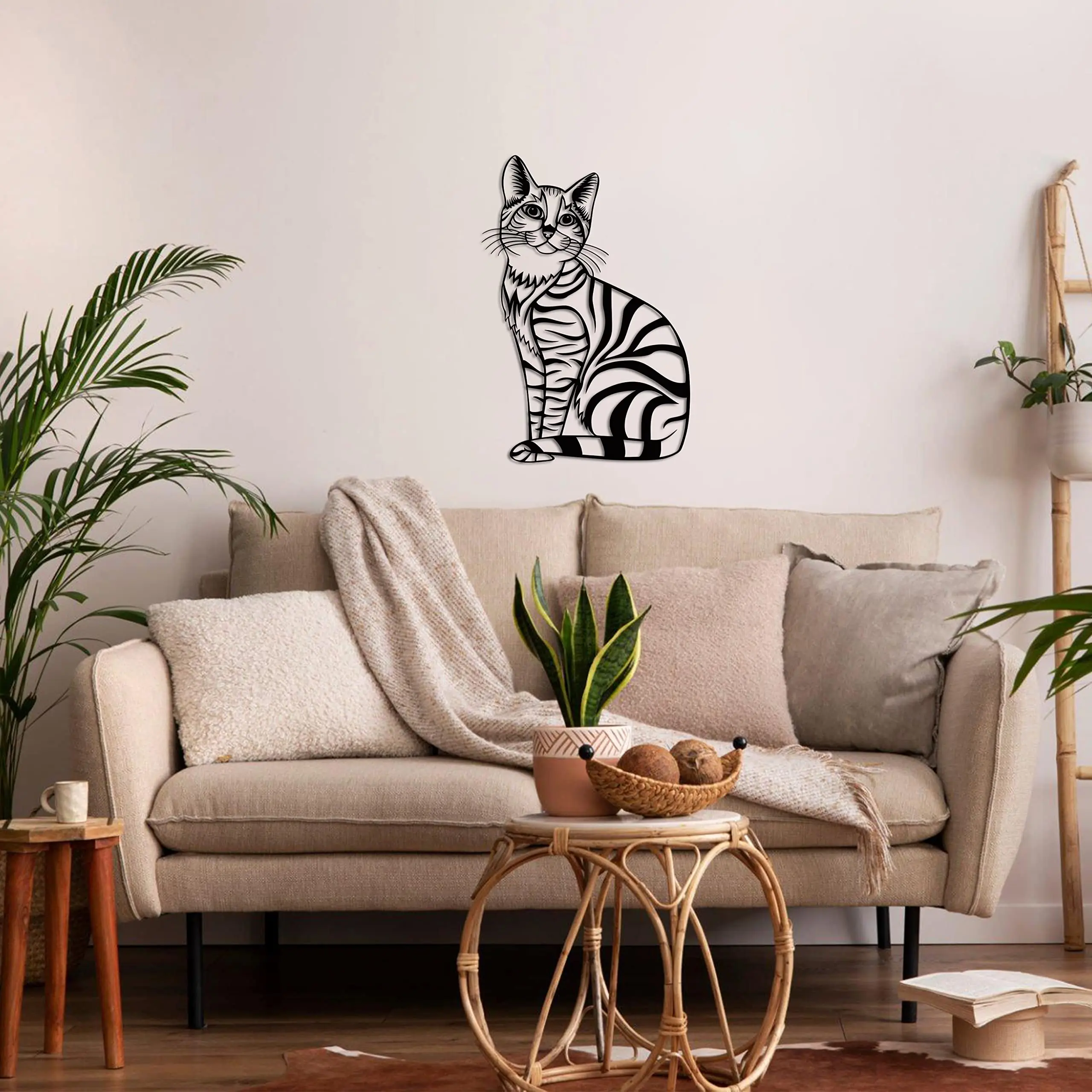 

1pc Cat Metal Sign Wall Decor, Cat Wall Hanging Ornament, Cat Forest Cabin Sign, Wildlife Lover Gift Home Background Decor