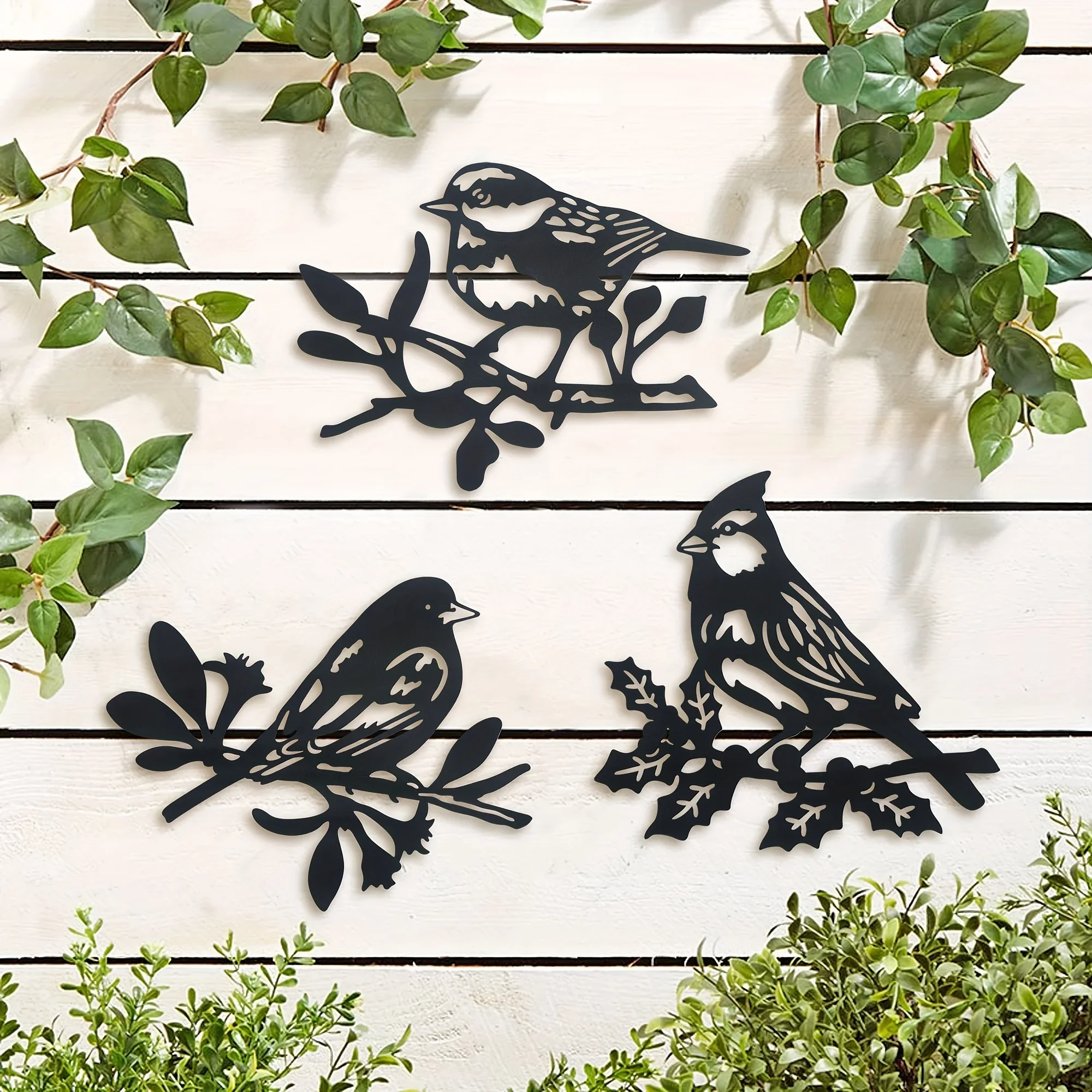 

3pcs Wall Hanging Decor Animal Home Decoration, Metal Statue Pendant Silhouette Art livingroom Decoration Indoor Outdoor bedroom