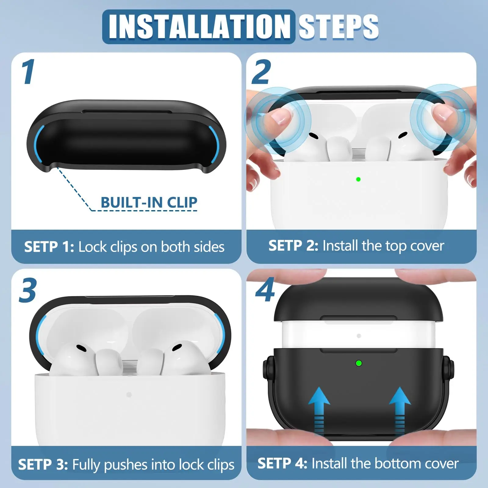 2025 For AirPods Pro 3 Cases simple Phone Stand Music headphone case Wireless Bluetooth Case For Air Pods Pro 3 lanyard Keychain - Image 2