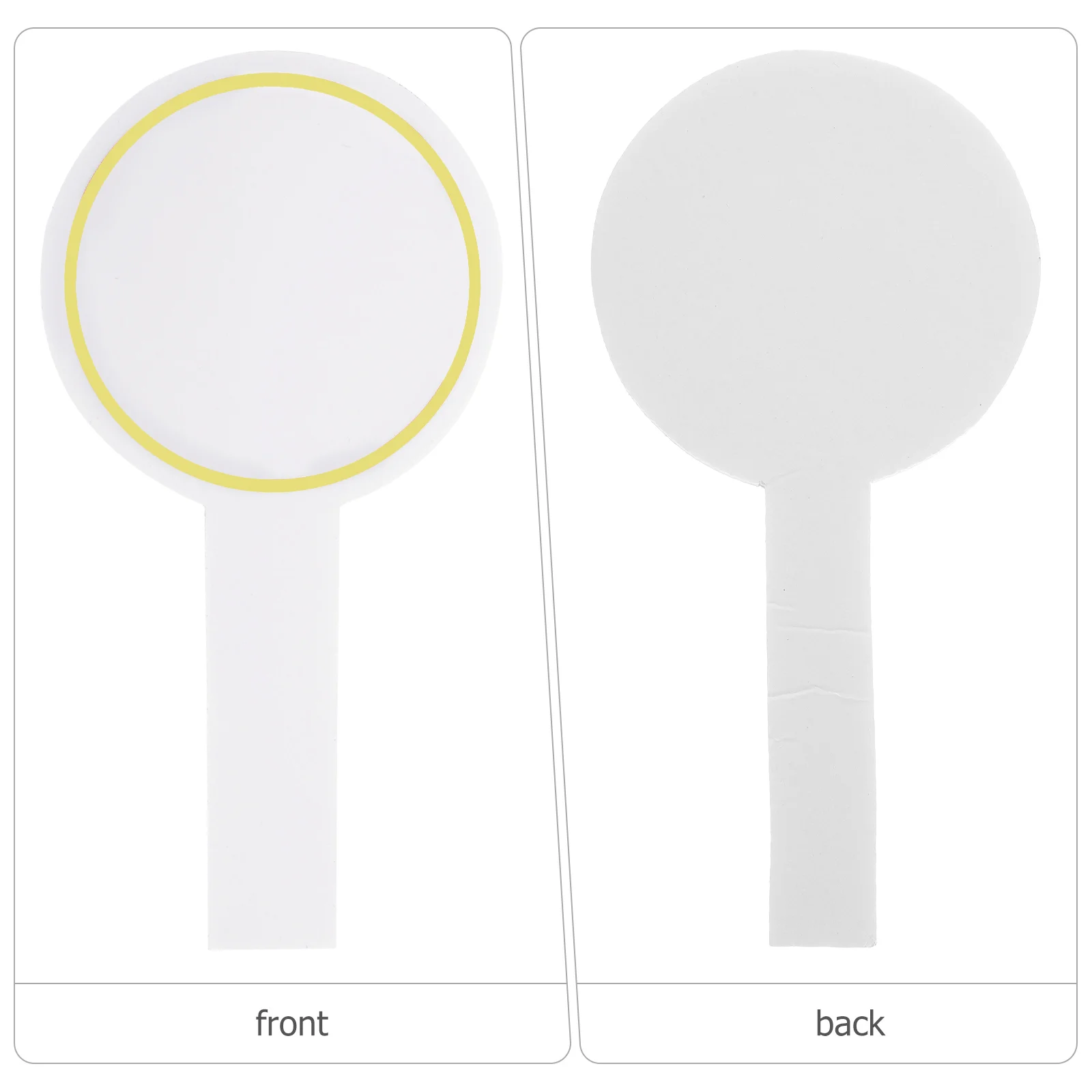 6 Pcs Score Board White Boards Blank Handheld Erasable Dry Wipe Voting Scoring Judge Yellow Safe Foam Easy