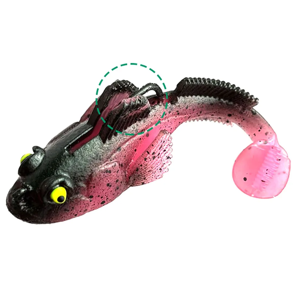 6 stücke Angeln Locken 7,5 cm 18g Grundel Köder Jig Wurm Wobbler Silikon Weichen Köder für Hecht Bass Shad swimbait Pesca – Detail 5