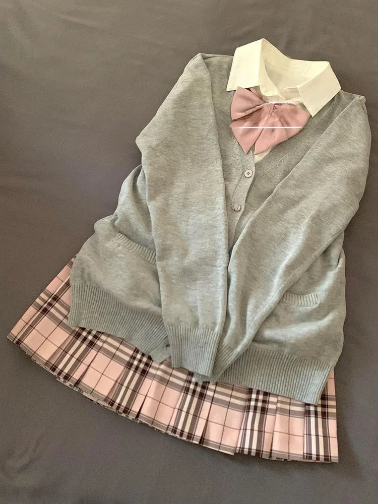 

Школьный комплект orm, женская студенческая юбка с джинсовой юбкой, осенне-зимний ансамбль Faion, воротник-стойка на пуговицах