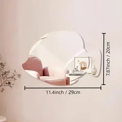 Fish Shape Irregular Acrylic Shatterproof Mirrors, Non Glass Safety Mirror for Kids Playroom and Kindergarten,Bedroom, Bathroom