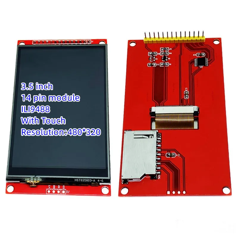 TN 3.5-inch ILI9488  Free Shipping HD ELectronic Drive IC 480X320 HD resolution color screen 4-wire SPI interface TFT