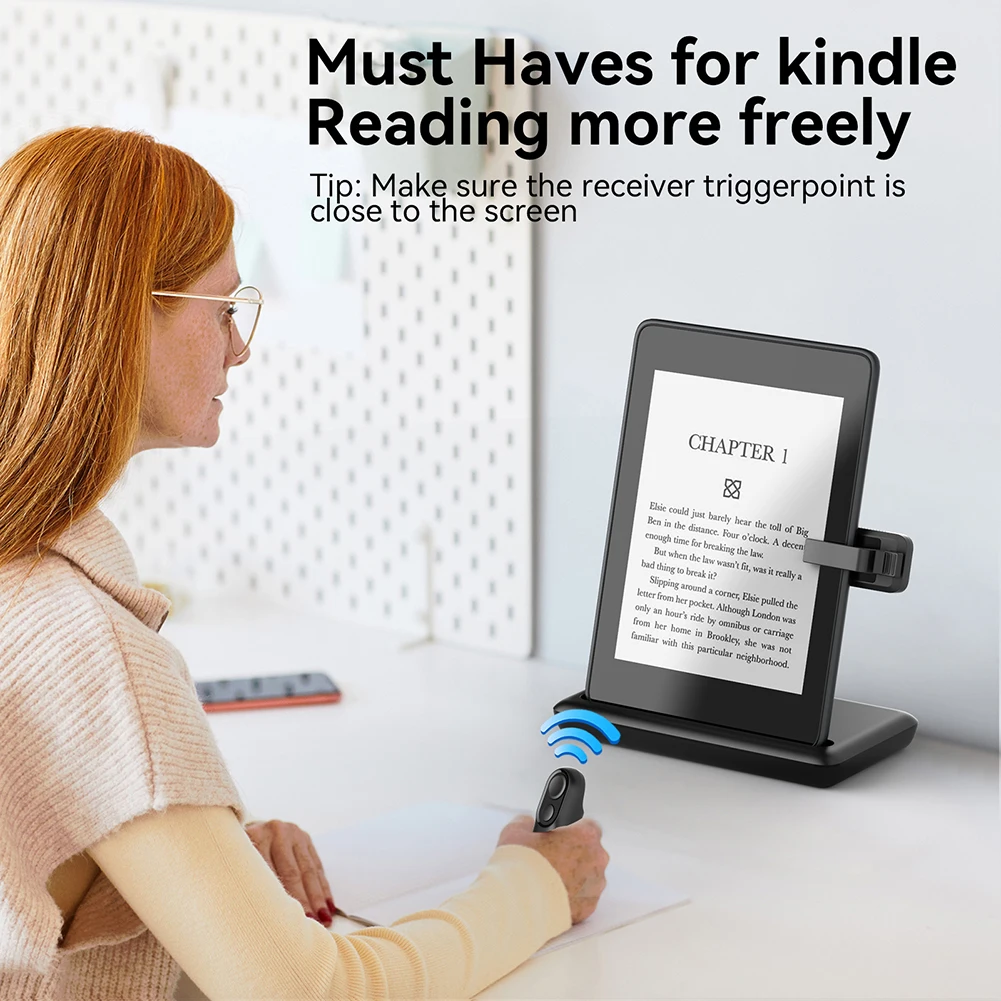 Remote Control Page Turner Phone Camera Video Record Remote Triggers Clicker Page Turner Remote Control Extenders for Kindle
