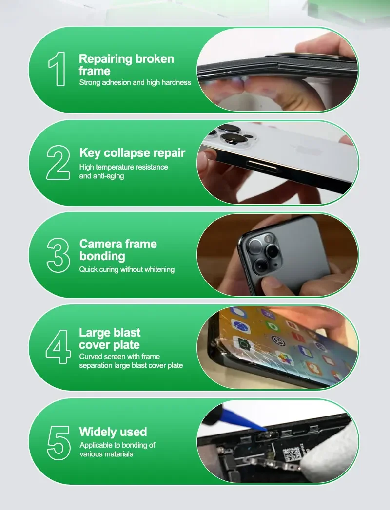 RELIFE RL-035D Repairing Broken Frame UV Adhesive With High Hardness Fast Curing without Whitening Repair Mobile Phone Tools