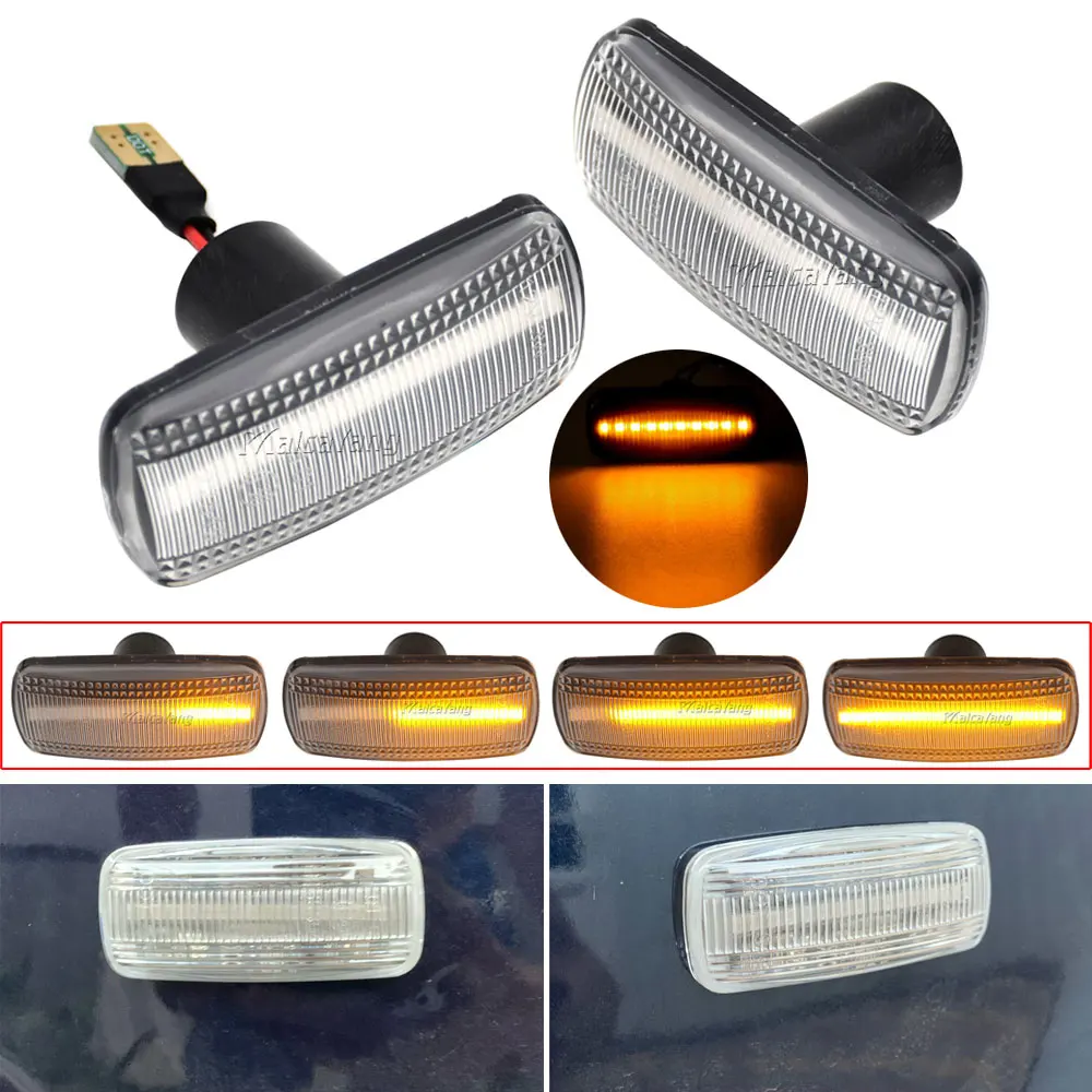 Led Dynamic Side Marker Turn Signal Flowing Flash Repeater Light For Chrysler 300C Sebring 200 Dodge Caliber Nitro Lancia Flavia