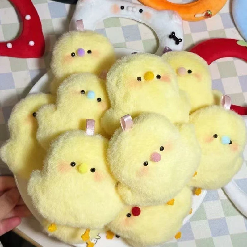 

1/2pcs Cute Little Yellow Chicken Pendant Plush Toy Doll Net Red Chick Mini Bag Pendant Keychain Doll
