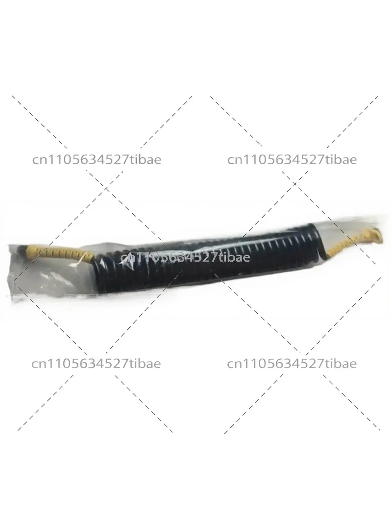 Spiral Spring Reinforced Air Brake Hose, Double Layer PU Coiled Line for Truck Trailer - Black Red Yellow