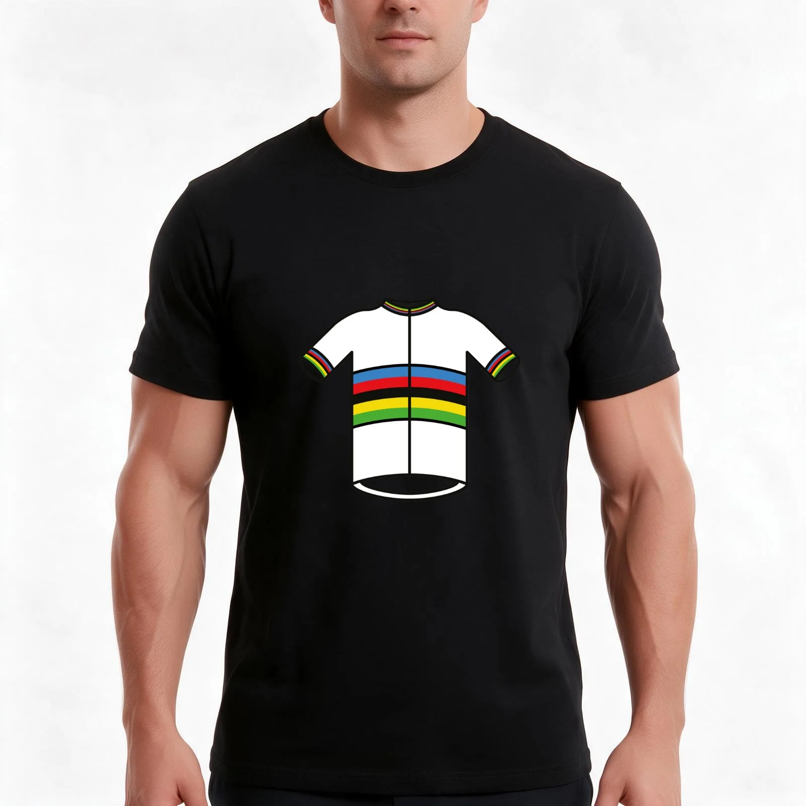 World Champs Cycling Jersey T-Shirt Summer Casual Cotton Tee Oversized Streetwear Tops Vintage Graphic Print 100% Cotton