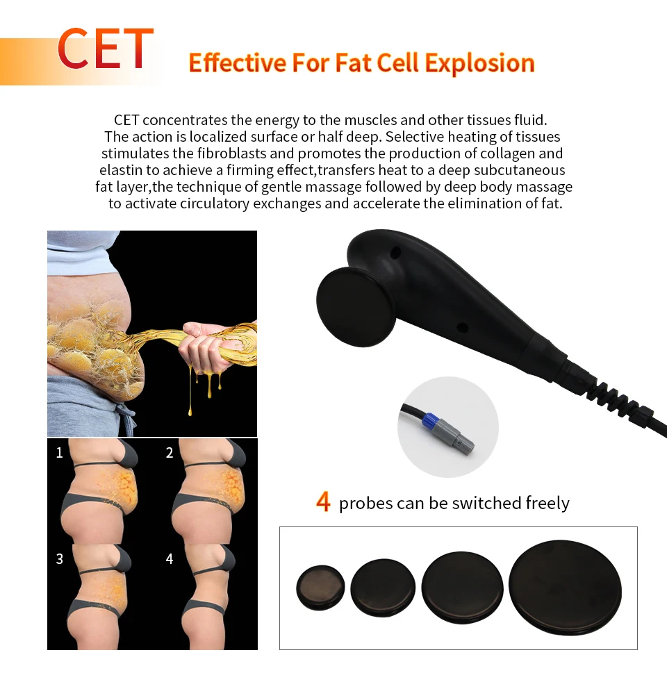 2025 INDIBA فقدان الوزن Tecartherapy يخترق 12 سنتيمتر تحت 448 كيلو هرتز آلة Tecar الجلد نظام الرعاية الصحية العميقة آلة RET CET