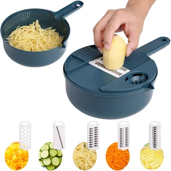 9-In-1 Multifunctional Vegetable Chopper Radish Carrot And Potato Chopper Manual…