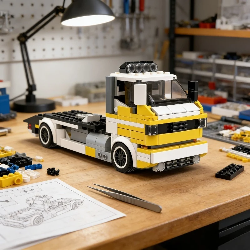 

263 Pcs Classic Adventure Truck Model Kit - DIY Retro Off-Road Vehicle Building Set for Teens & Adults