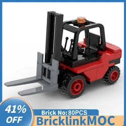 NEW 80PCS MOC city Engineering Modular Industrial Lift Truck Forklift model DIY creative ideas Child Toy Gift technology Blocks