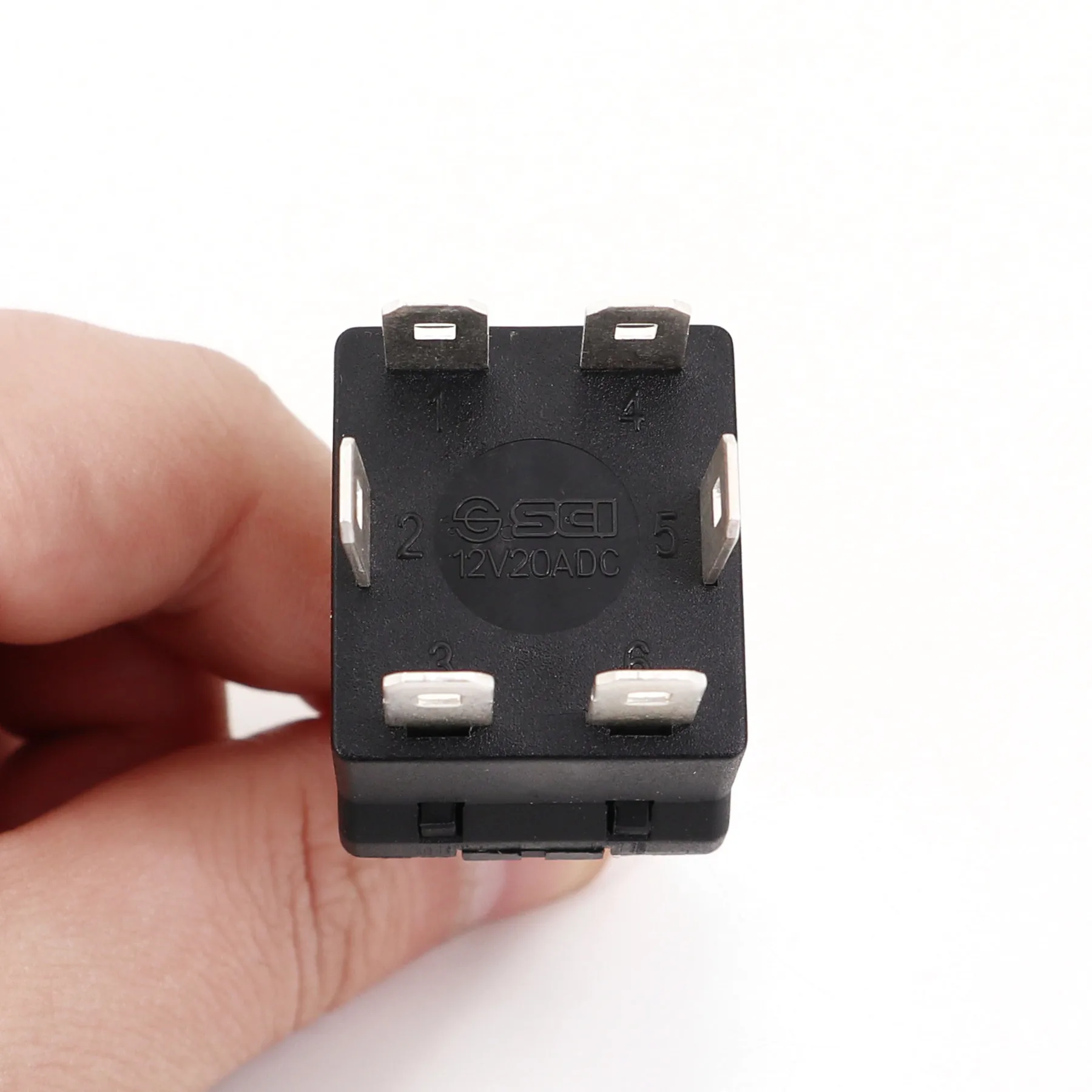 SCI R13-54B 6Pin Momentary MON-OFF-MOM Self-Return DPDT 12mm Car Toggle Switch DC12V 20A