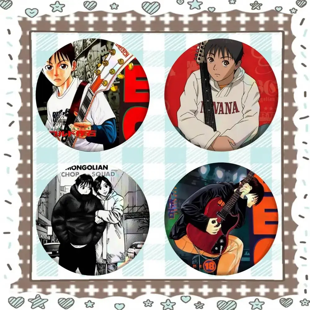 B-Beck Mongolian Chop Squad Anime Badge Tinplate Meme Round Brooch For Hat Bag Creative Lapel Jewelry Accessories Gifts