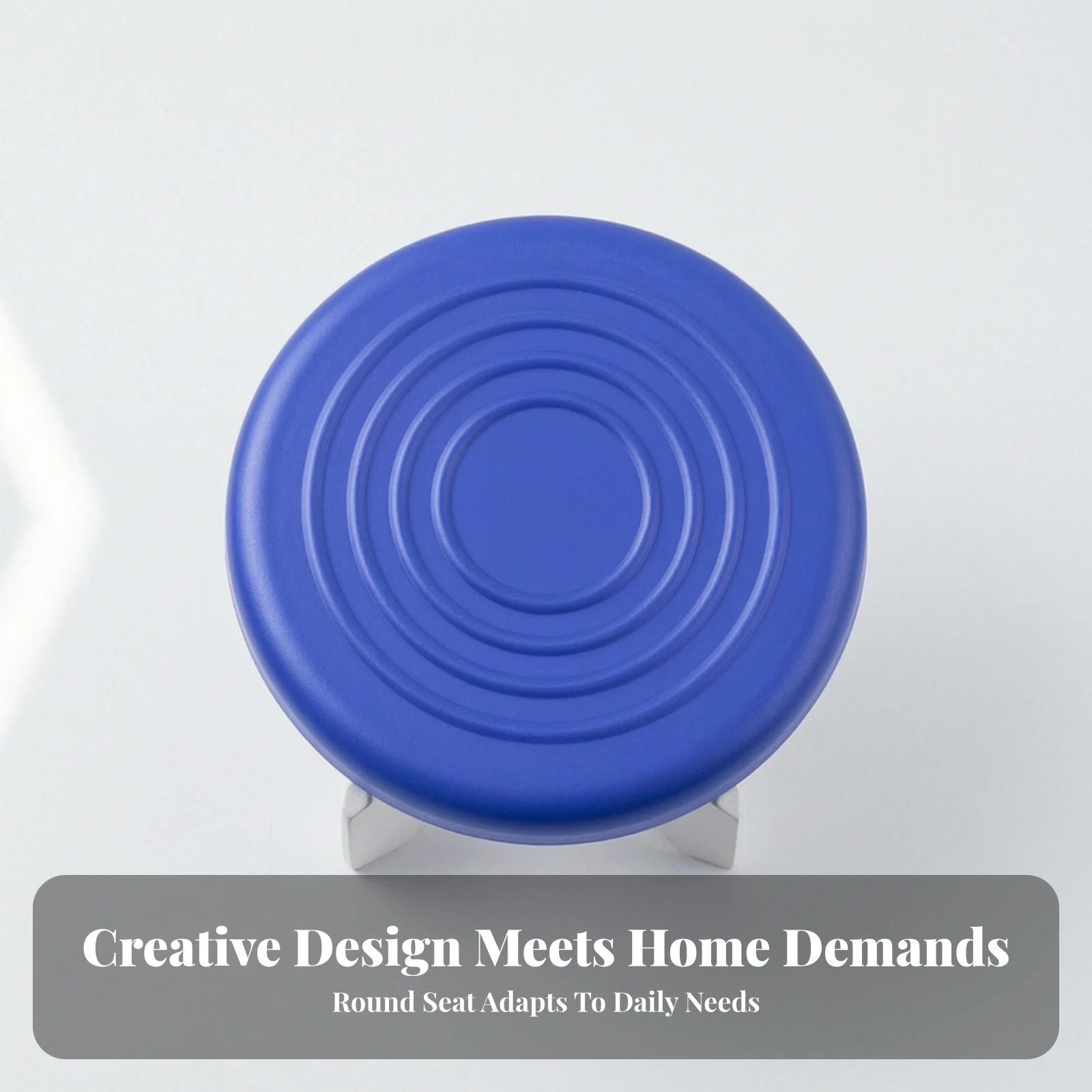 Wood Board PU-Covered Round Chair Seat Pad Removable Cover Home Seating Round Stool Cushion Stool Seat Pad