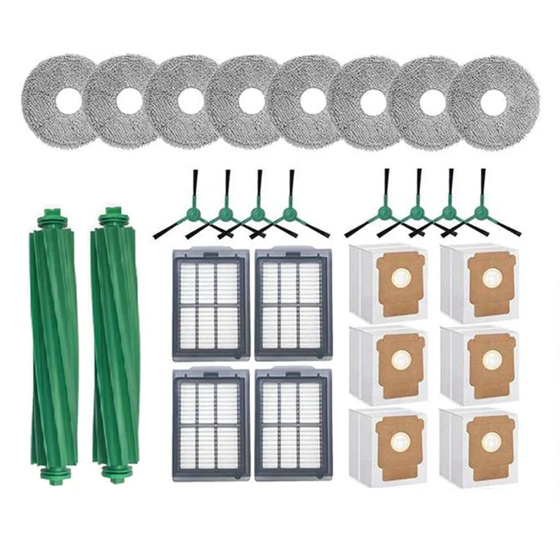 -A64E pièces de rechange ensemble de 28 pièces pour Irobot Roomba Plus 505 Combo/405 Combo Robot aspirateur brosse filtre HEPA vadrouille tissu poussière