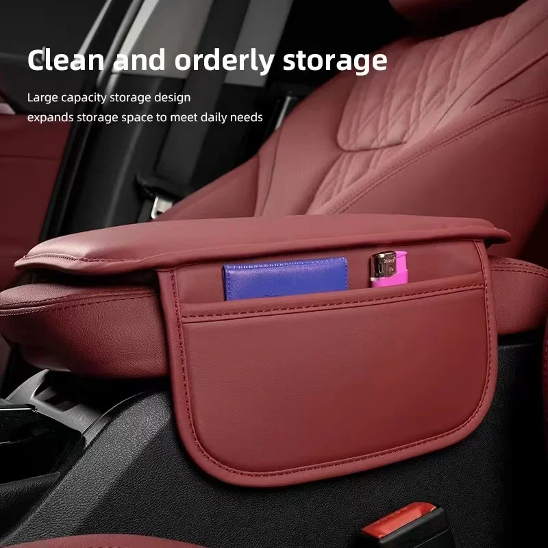 Car Armrest Box Pad Elbow Rest Cushion With Storage Pocket For Audi A4 B8 B6 B9 B7 A3 8P 8V 8L A6 C7 C6 C5 Q5 A5 Q7 A1 Q3 A7 view 5