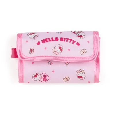 

Kawaii Sanrio Hello Kitty Cosmetic Bag Cartoon Storage Bag Layered Folding Zipper Portable Cute Anime Storage Bag Girl Gift Toys