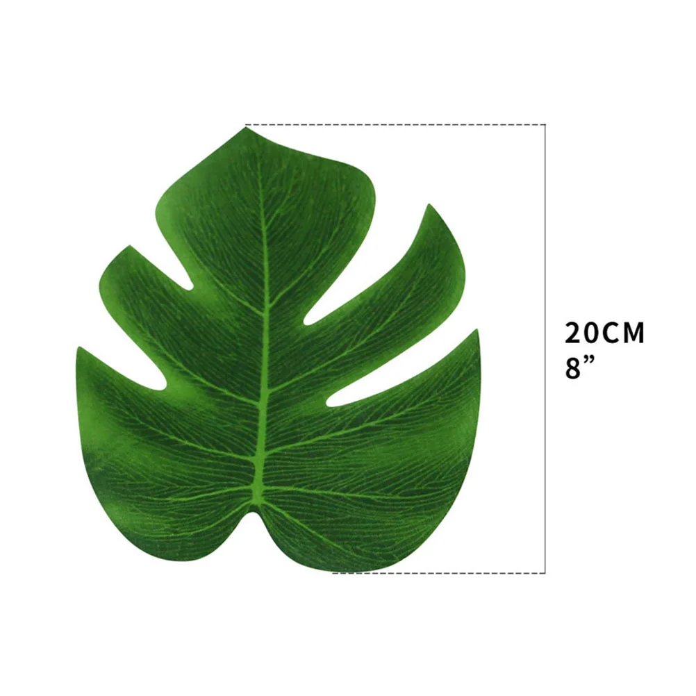 

53Pcs Luau Hawaiian Table Skirt Party Set Simulation Monstera Artificial Flowers Decals for Tropical Decoration