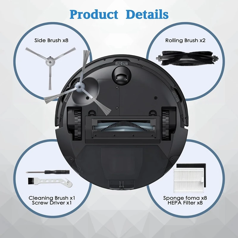 For Eufy L60/ L60 SES/ L50/ L50 SES Vacuum Robot, Replacement Accessory Set Main Side Brushes Hepa Filters Spare Parts image 2