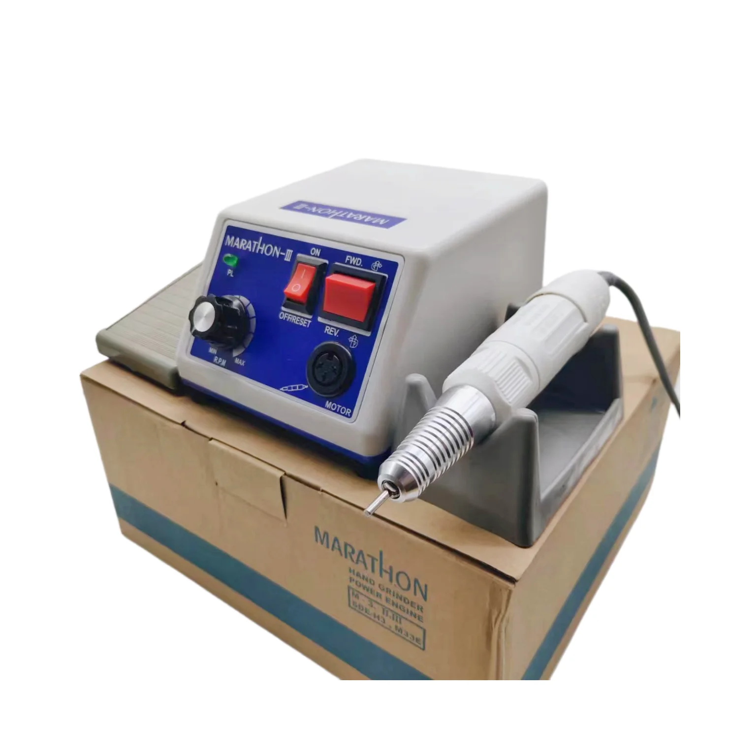 65W MARATHON N3 Electric Manicure Control Box 35000RPM SDE-SH20N Electric Handle Nail Drill Milling Manicure Polishing Nail File