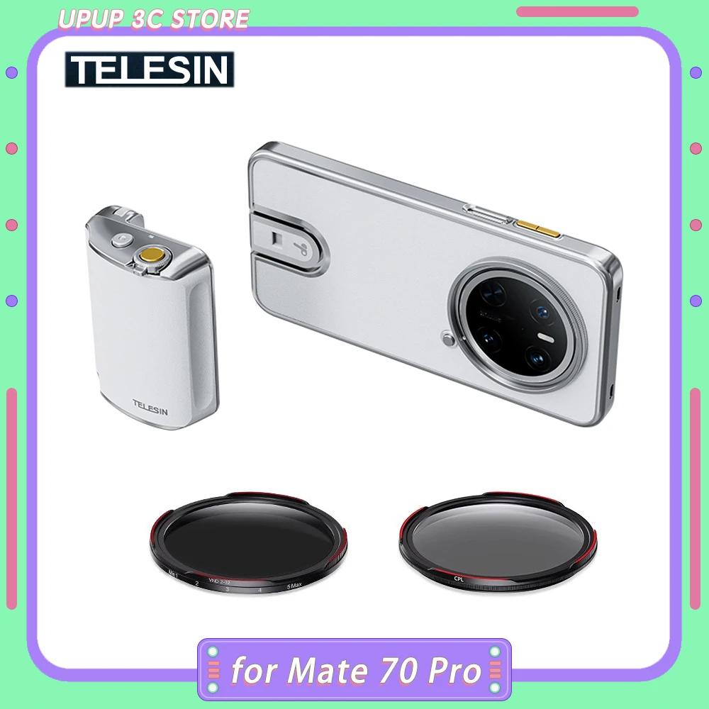 

Telesin Photographic Handle Image Sets Photography Len Handle Package Phone Filter Ring for Mate 70 Pro / Mate 70 Pro+