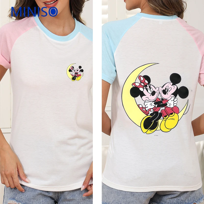 

Y2k T-shirt Women Cartoon Tops & Tees Clothes Custom T-shirt Short Sleeve Disney Mickey Clothing Trends Ladies Summer Dress