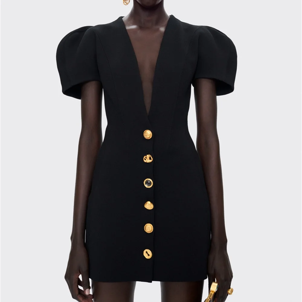 2025 여름 여성 우아한 드레스 새틴 메탈 버클 코르셋 브이넥 여성 스커트 Y2K 신상 고품질 바디콘 스커트 브라