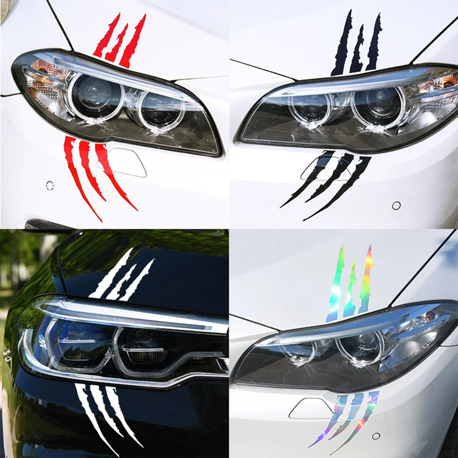 

Motorcycle Car Sticker Universal Monster Claw Scratched Stripe Decal Marker Reflective Waterproof Automotive Moto Decoration 1Pc