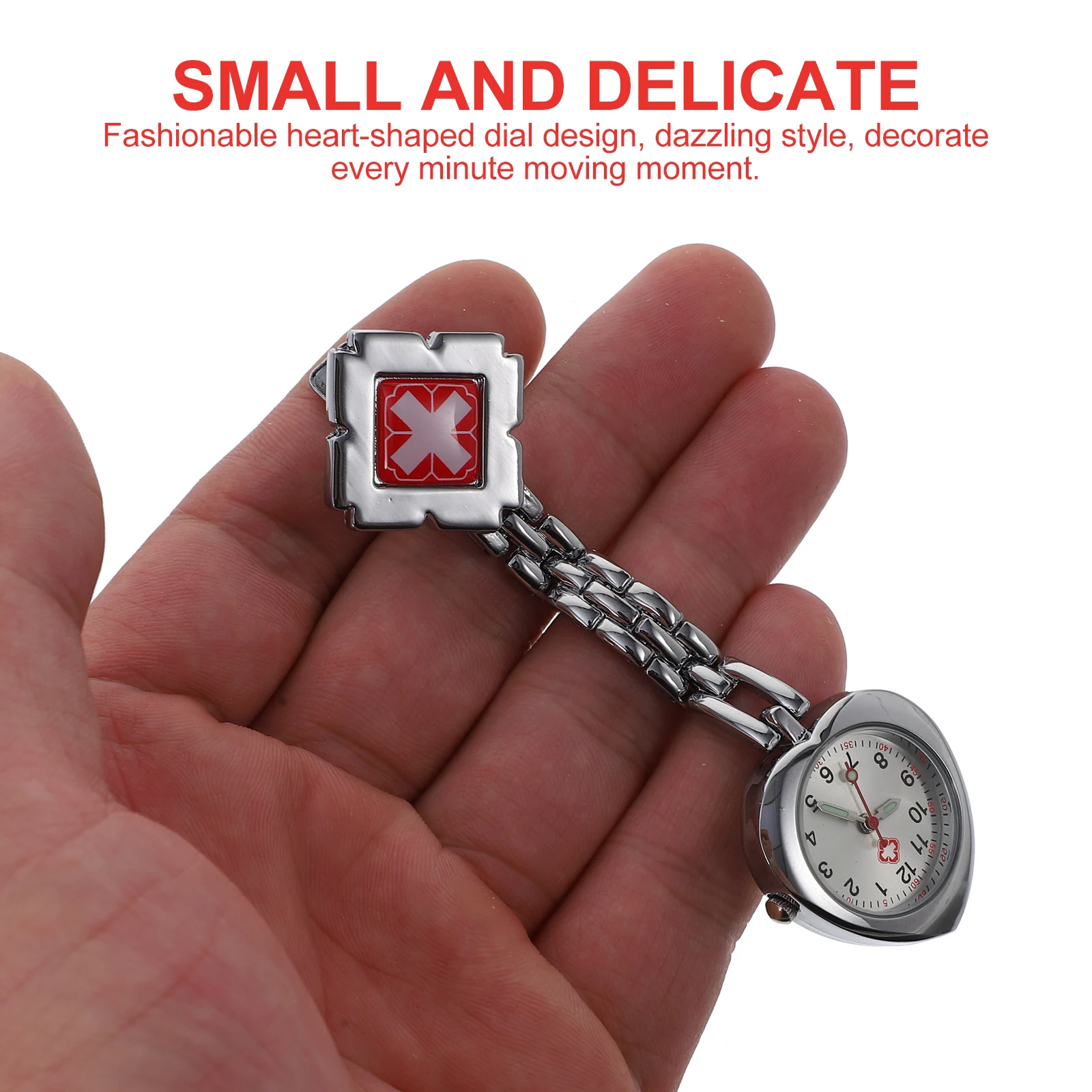 

Medical Chest Fashionable Nurses Hanging Clip on Pocket Watch Durable Alloy Simple Elegant Luminous Pointer Doctor Nurse