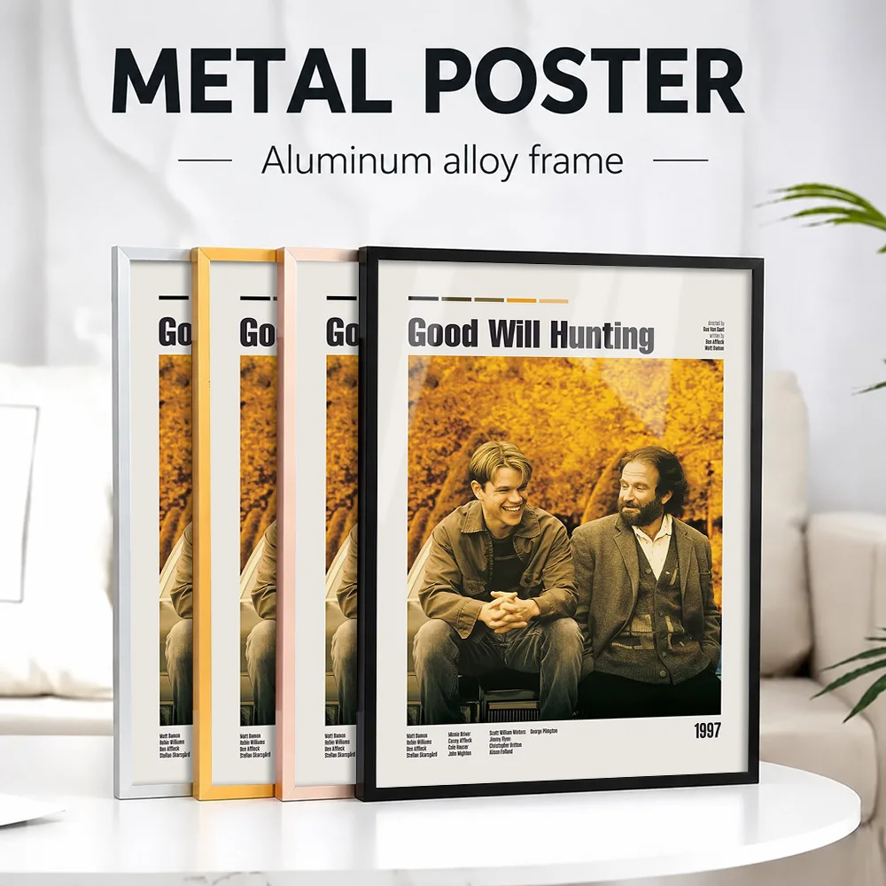 Good Will Hunting Movie Framed Aluminum Metal Poster Customized Photo Dramatic Screen Style Wall Art For Bedroom Director Gift