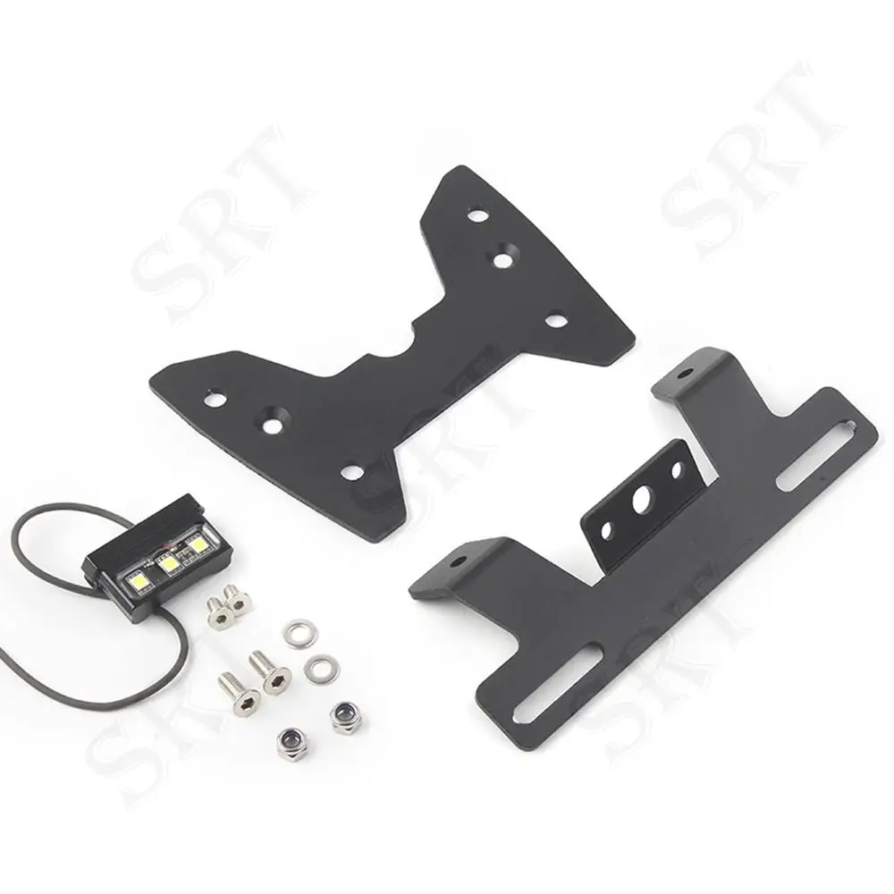 For Suzuki GSXR600 GSXR 750 Motorcycle Accessories LED Light License Plate Holder Tail Registration Plate Bracket K8 2008-2010