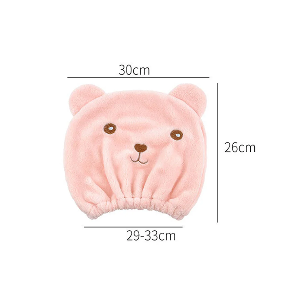 قبعة من الصوف ذات الشعر الجاف على شكل رسوم كرتونية على شكل حيوانات، قبعة سريعة الامتصاص للنساء والكبار، مناديل حمام ومكياج وصالة الألعاب الرياضية #2