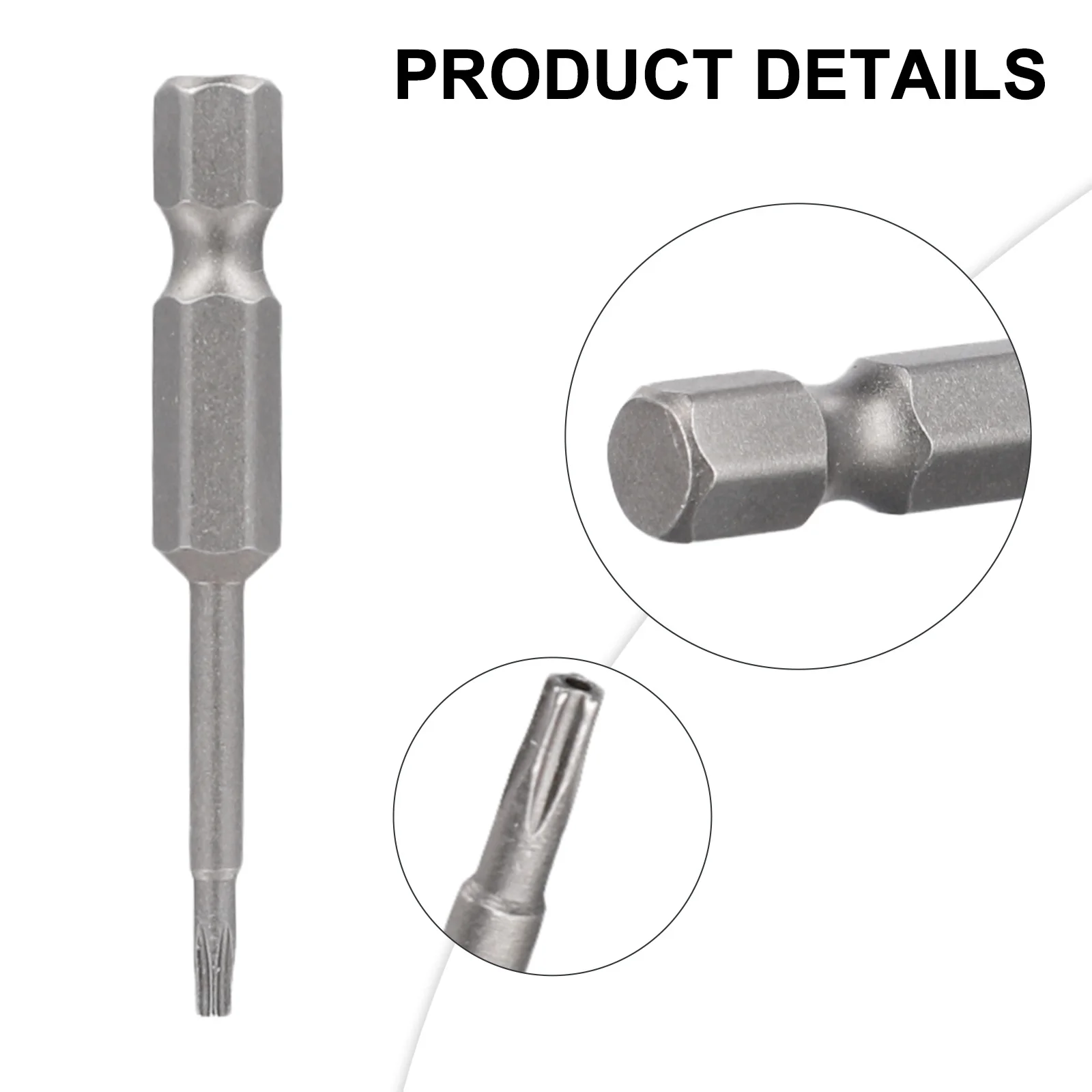 Pentacle Star Screwdriver Bits 50mm 1/4 Hex Shank Five-point Torx- Screwdriver With Hole T8-T40 ﻿for Screwdrivers Drills