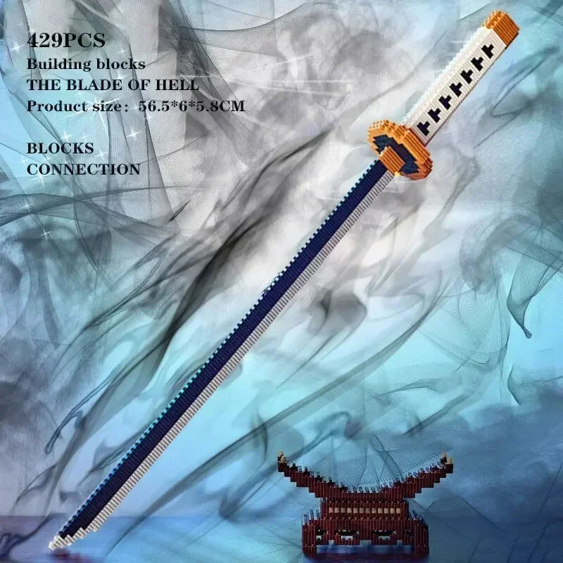 Samurai Sword Building Blocks Ninja Blade Katana Japanese Anime Butterfly Nichirin Knife Bricks Children Toys for Adult