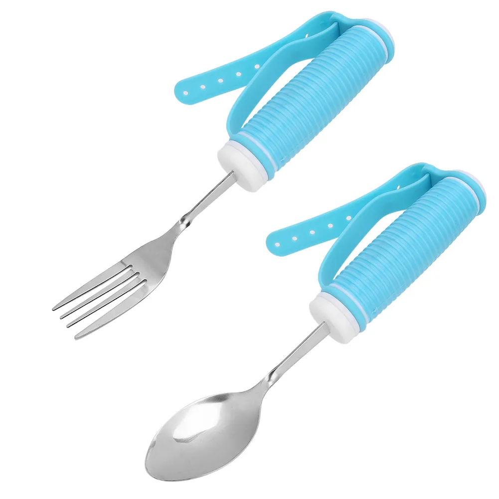 Household Durable Stroke Elderly Auxiliary Tableware Disabled Hand Anti-Shake Eating Aid Accessory Anti-Slip Eating Spoon Tool