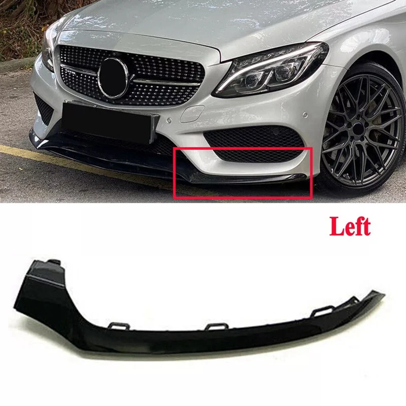 

3Pcs/Set Front Bumper Lower Lip Splitter Trim For Mercedes-Benz C-Class W205 15-18 2058851474 A2058851574 A2058852500
