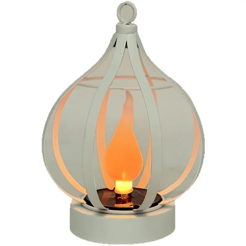 ABMR-Solar Metal Flame Lamp Outdoor Hanging Projection Lamp Outdoor Courtyard Garden Decoration Atmospheric Lantern