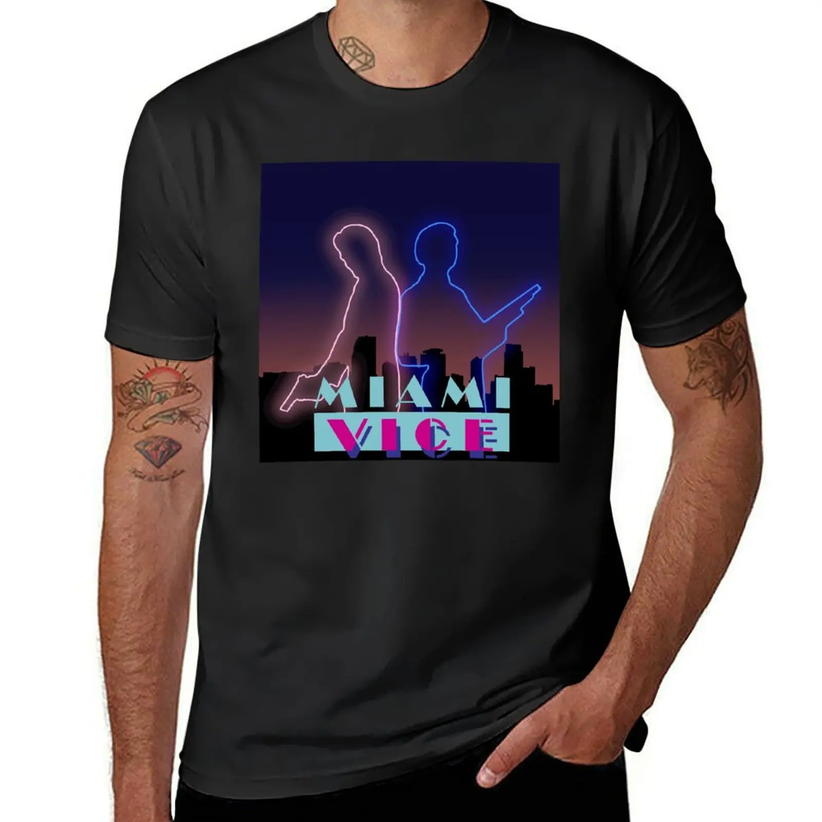 

Miami Vice Neon T-Shirt vintage clothes anime clothes mens clothing