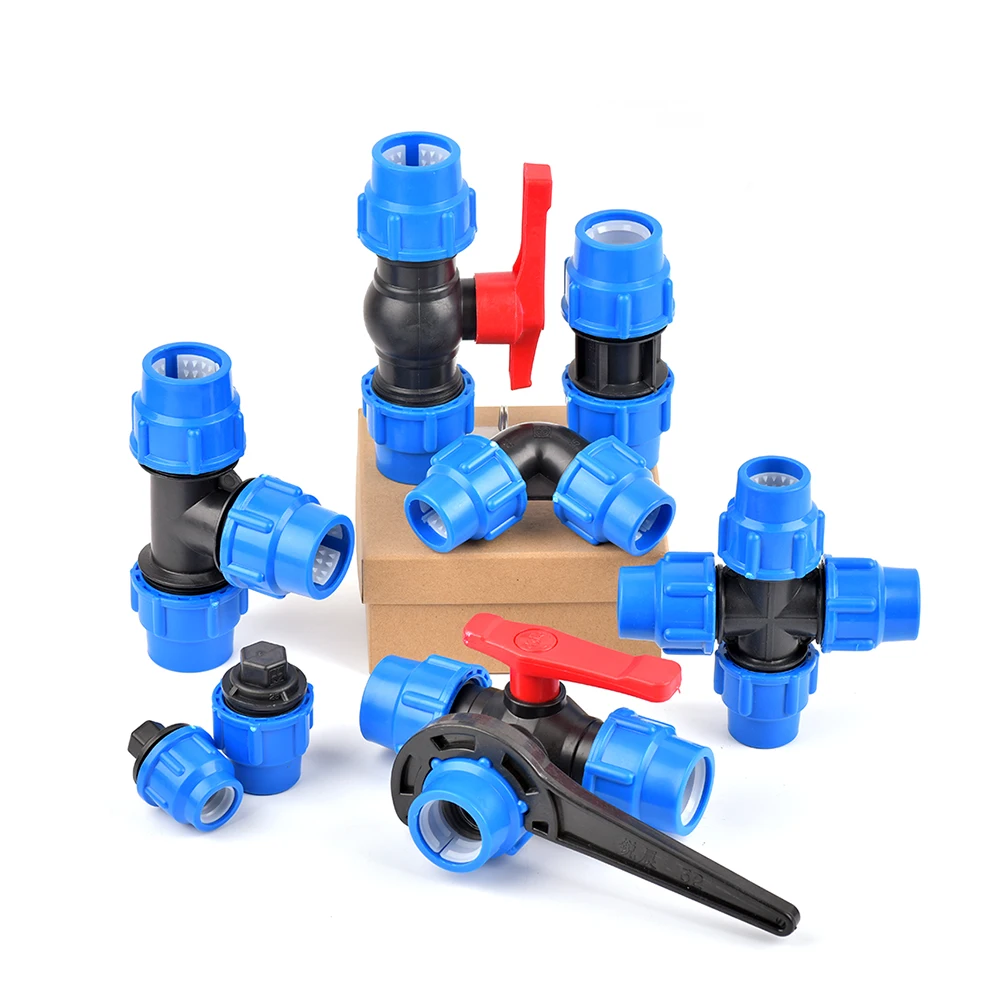 20/25/32mm PVC PE Tube Tap Water Splitter Plastic Quick Valve Connector Garden Agriculture Irrigation Water Pipe Fittings