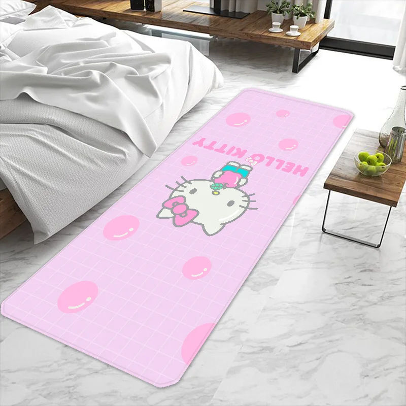Cute cartoon Hello Kitty Sanrio Door Mat Entrance Non-slip Washable Kitchen Carpet Living Room Hallway Rugs Bathroom Bath