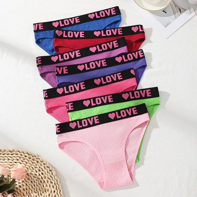 7PCS Women's Cotton Panties Sexy Breathable Underwear Female Comfort Lingerie Low Waist Pantys Soft Striped Ladies Briefs XS-L - Image 5