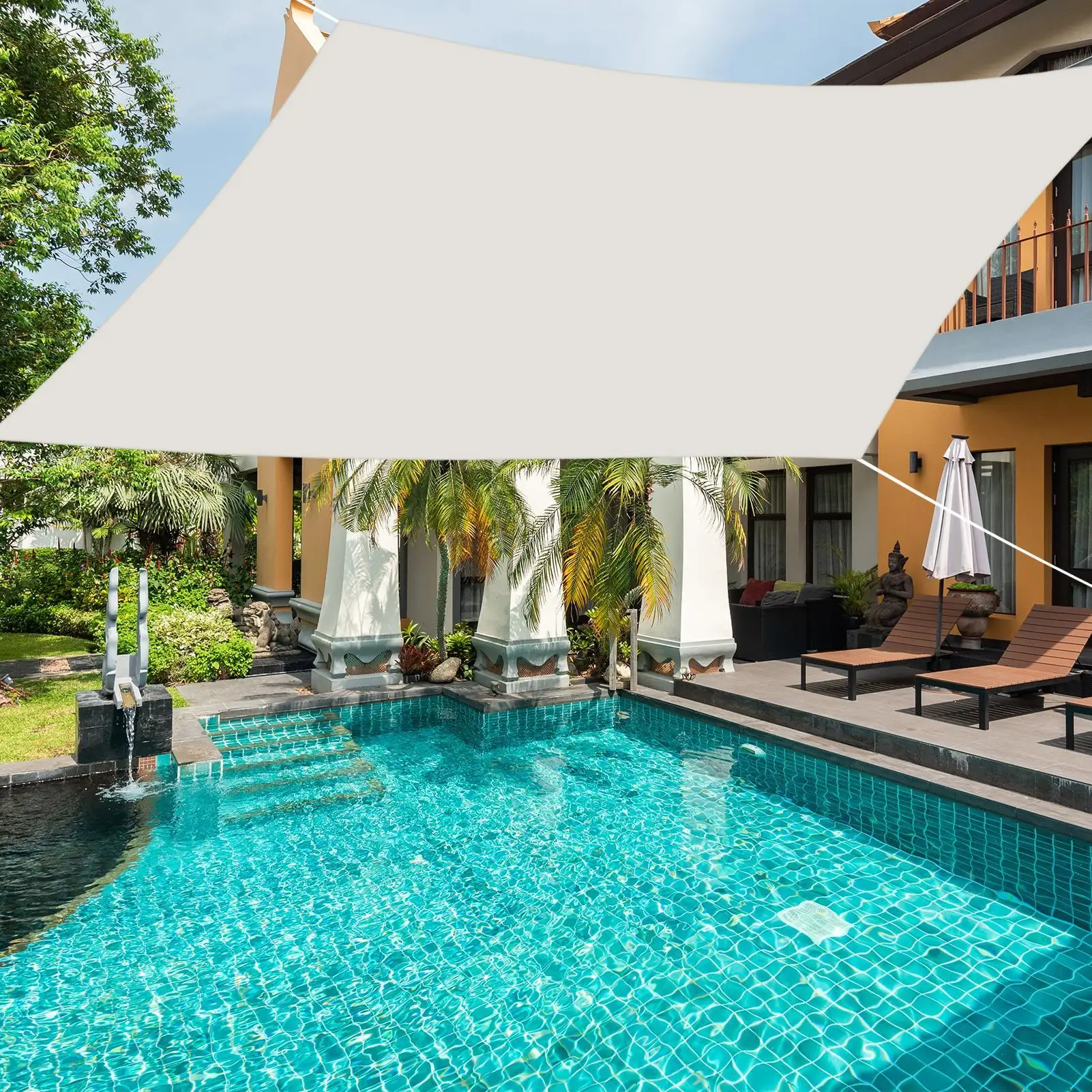 مقاوم للماء الشمس المأوى ظلة حماية الظل الشراع المظلة التخييم قماش للتظليل كبير للخارجية المظلة حديقة التخييم بركة