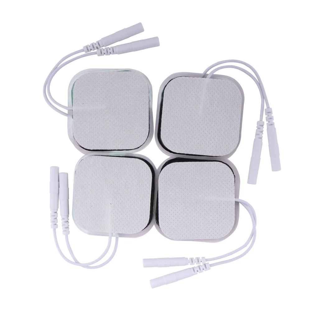 10-20x Electrode Pads For EMS Nerve Muscle Stimulator Tens Acupuncture Physiotherapy Machine Slim Body Massager Patch 4*4cm Pads